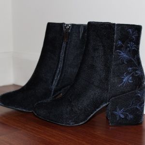Kenneth Cole Velvet Booties